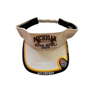 Vintage Michigan Wolverines 2005 Rose Bowl Visor Deadstock Game Day Y2K Hat